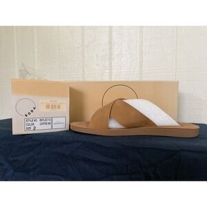 Soda Women Cross Band Slide Sandals Coffee Brown Flat Slip On Shoes NIB
